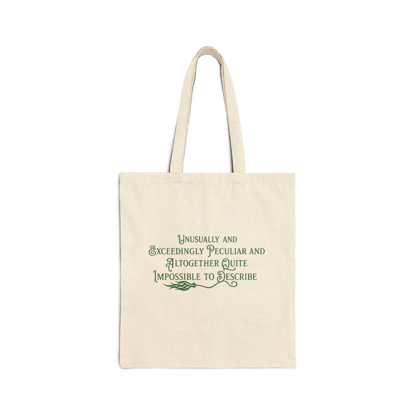 Unusually & Exceedingly Peculiar Tote Bag | Wicked-Inspired Elphaba Quote Tote (Black or Natural)