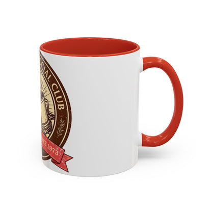 Hot Cocoa Social Club Accent Mug | Vintage Holiday Coffee Cup (11oz & 15oz, Multiple Colors)