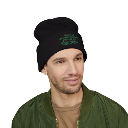 Elphaba-Inspired Quote Beanie | Wicked Aesthetic Winter Hat