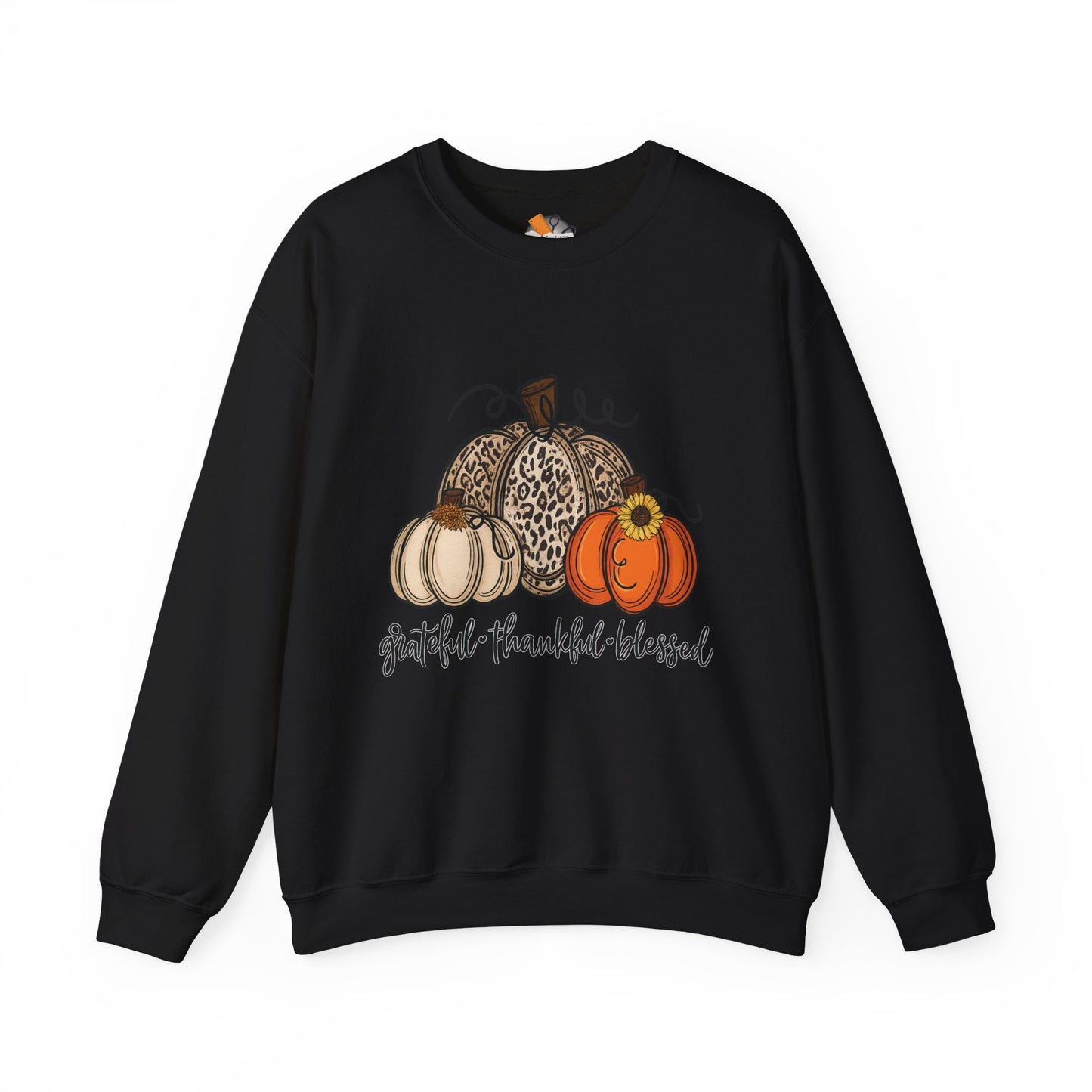Grateful Thankful Blessed Crewneck Sweatshirt – Fall Faith & Pumpkin Season Pullover (10 Colors)