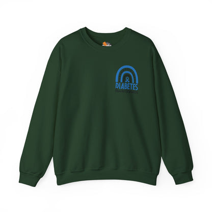 Diabetes Awareness Crewneck Sweatshirt | Blue Ribbon Graffiti Design (9 Colors)