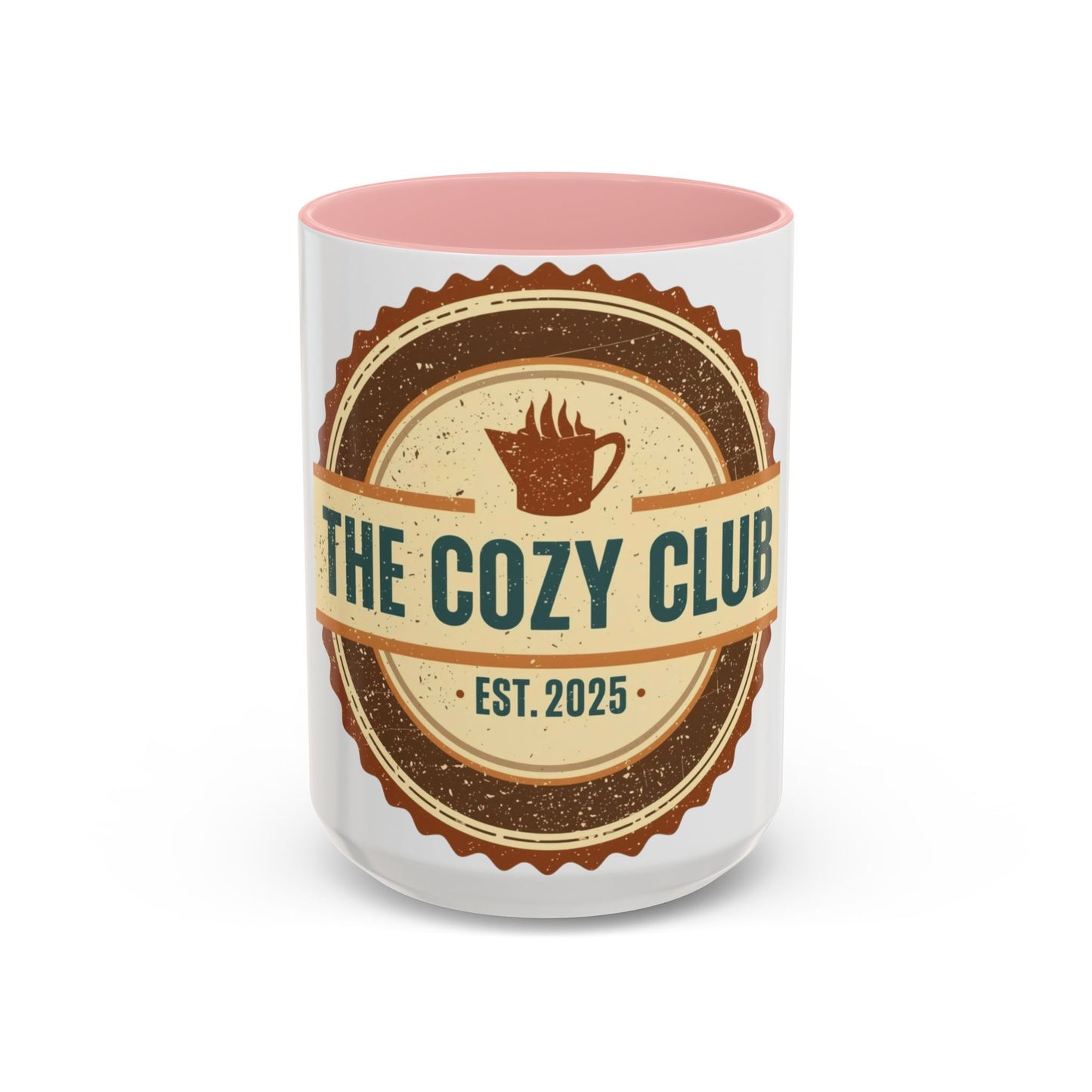 The Cozy Club Accent Mug | 11oz & 15oz Coffee Cup for Comfort Seekers (Multiple Colors)