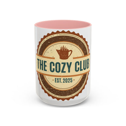 The Cozy Club Accent Mug | 11oz & 15oz Coffee Cup for Comfort Seekers (Multiple Colors)