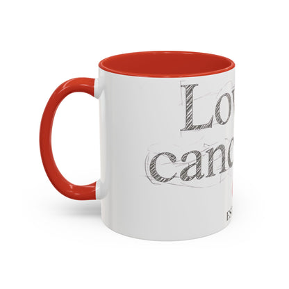 “Love Is Cancelled” Accent Mug | Personalized EST. Date Anti-Valentine Coffee Mug