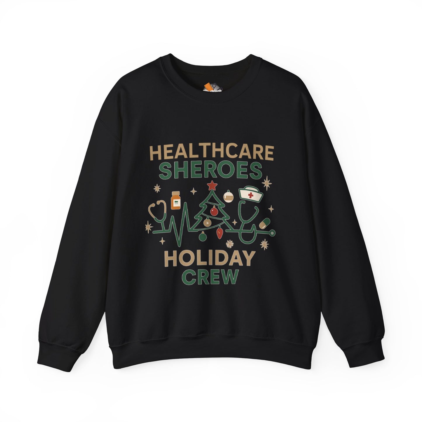 Healthcare Sheroes Holiday Crewneck Sweatshirt | Christmas Nurse & Medical Staff Gift (10 Colors)