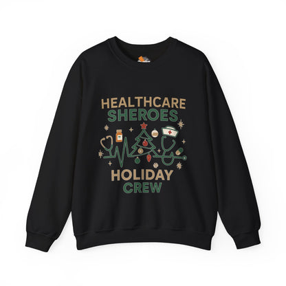 Healthcare Sheroes Holiday Crewneck Sweatshirt | Christmas Nurse & Medical Staff Gift (10 Colors)
