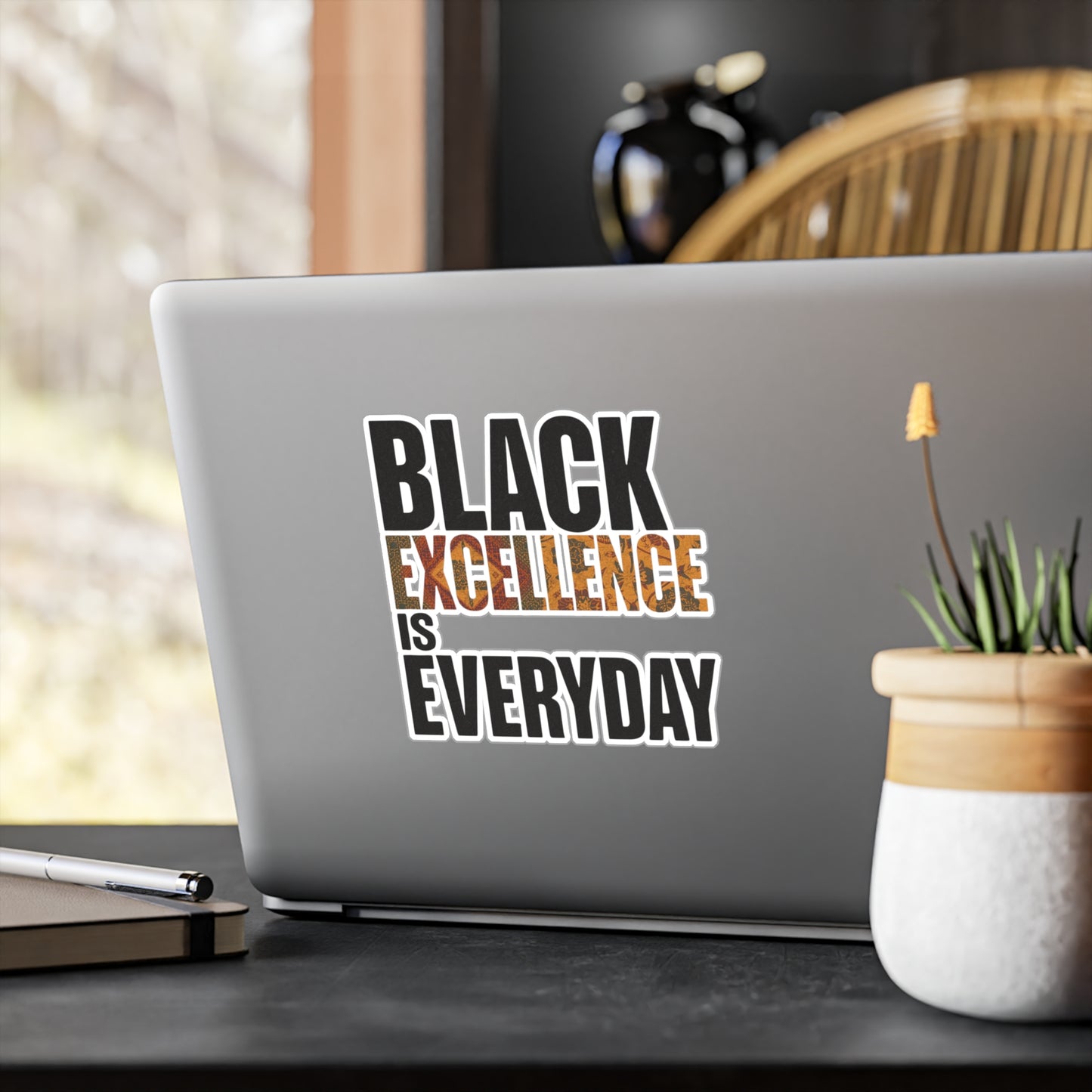 Black Excellence Is Everyday Kiss-Cut Vinyl Decal – Black History Inspired Sticker