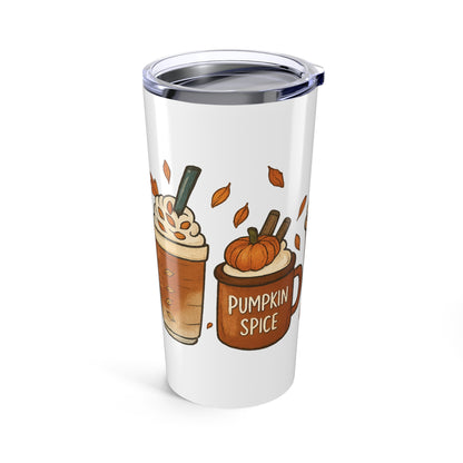 Pumpkin Spice Tumbler | Fall Coffee Travel Cup | Leopard Print Pumpkin Latte Stainless Steel Tumbler