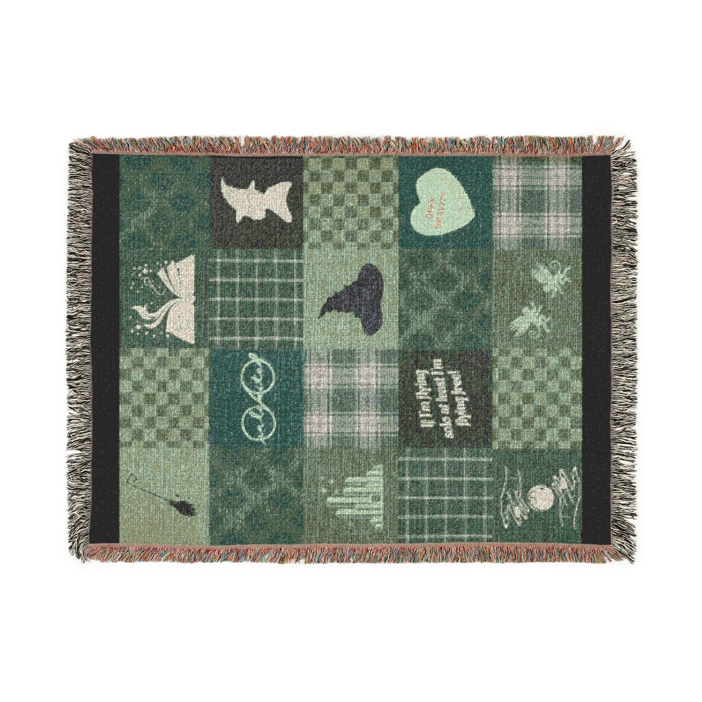 Elphaba-Inspired Woven Blanket | Wicked Themed “Defy Gravity” Throw in 3 Sizes (51"x37", 60"x50", 80"x60")