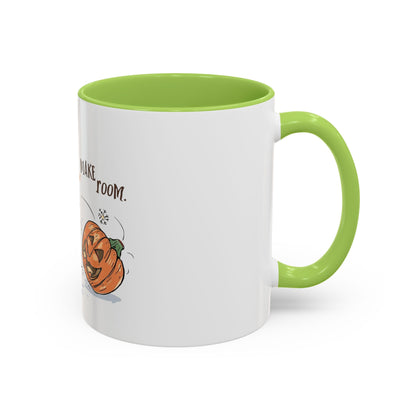 Winter to Fall Humor Mug – “Make Room” Snowman & Pumpkin Mug
