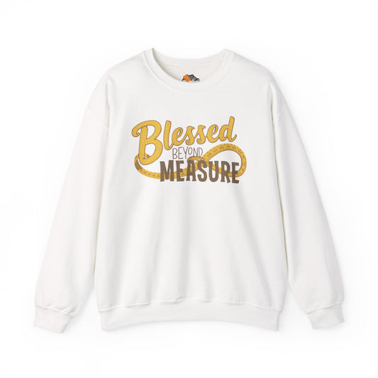 Blessed Beyond Measure Crewneck Sweatshirt – Cozy Faith & Gratitude Sweater (9 Color Options)