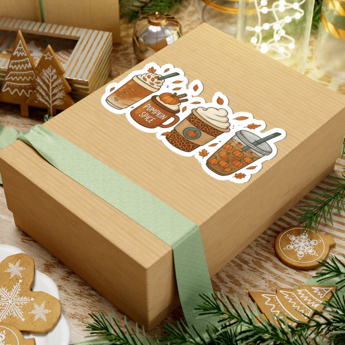 Pumpkin Spice Sticker | Fall Coffee Cup Sticker | Cozy Autumn Aesthetic Laptop & Tumbler Decal (4 Sizes)