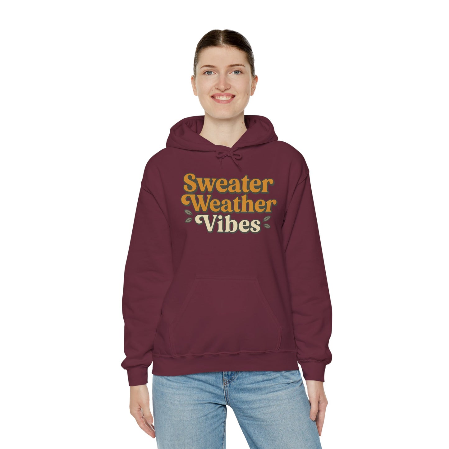 Sweater Weather Vibes Hoodie – Cozy Fall Aesthetic Pullover