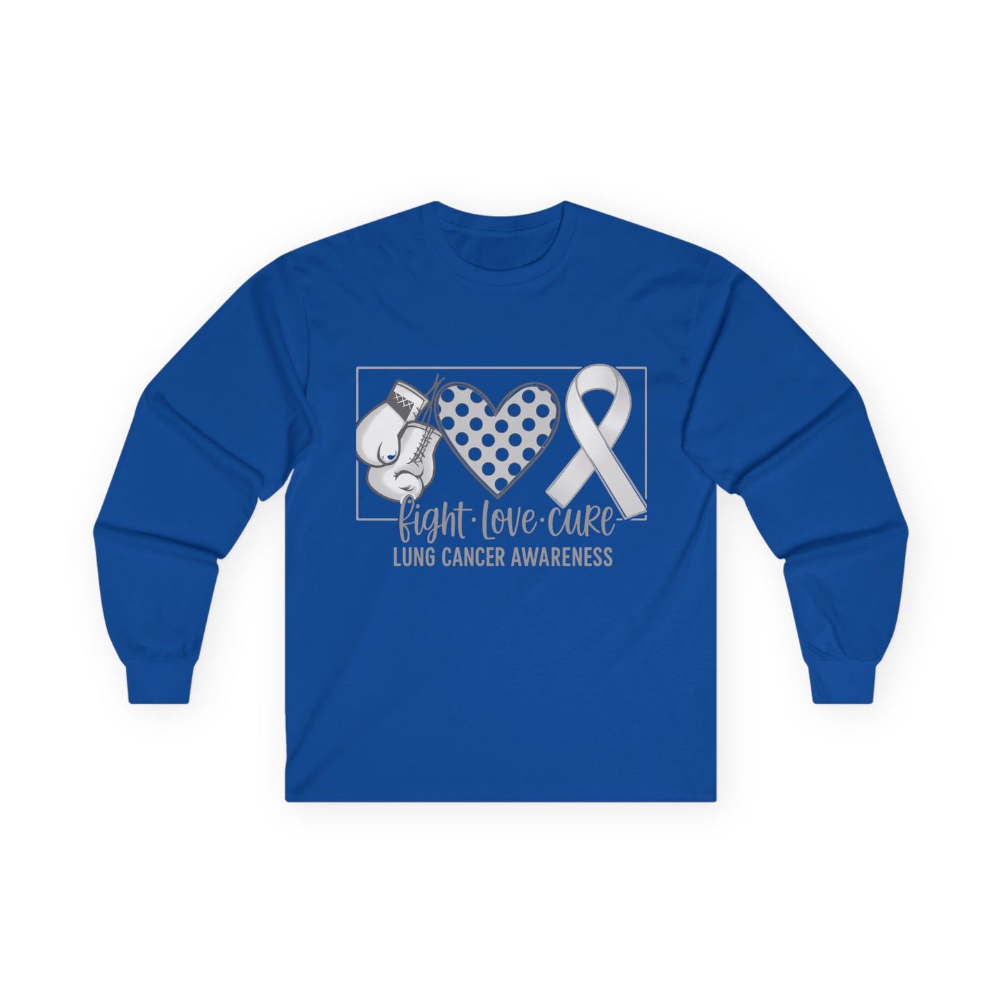 Fight Love Cure Lung Cancer Awareness Long Sleeve Shirt | Unisex Graphic Tee