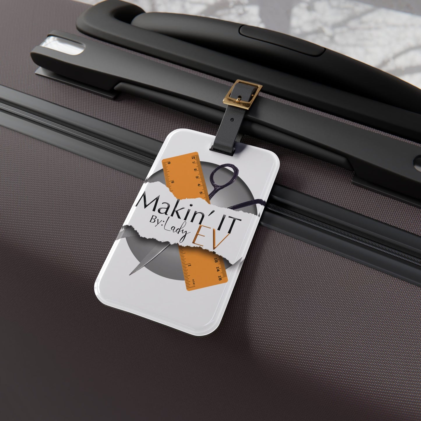Custom Acrylic Luggage Tag | Personalized Travel ID Tag with Protected Contact Back