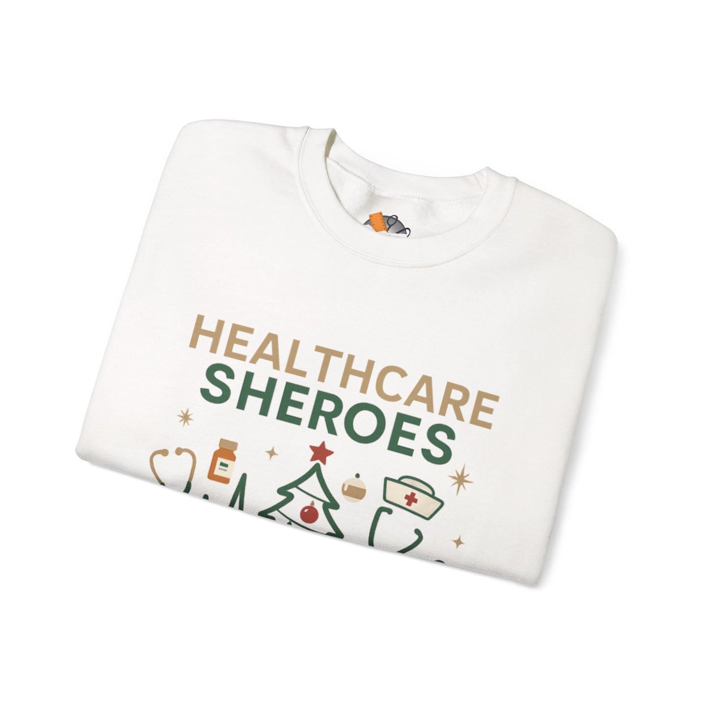 Healthcare Sheroes Holiday Crewneck Sweatshirt | Christmas Nurse & Medical Staff Gift (10 Colors)