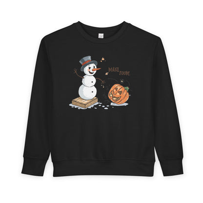 “Make Room” Fall-to-Winter Humorous Toddler Sweatshirt – Cozy Kids Crewneck
