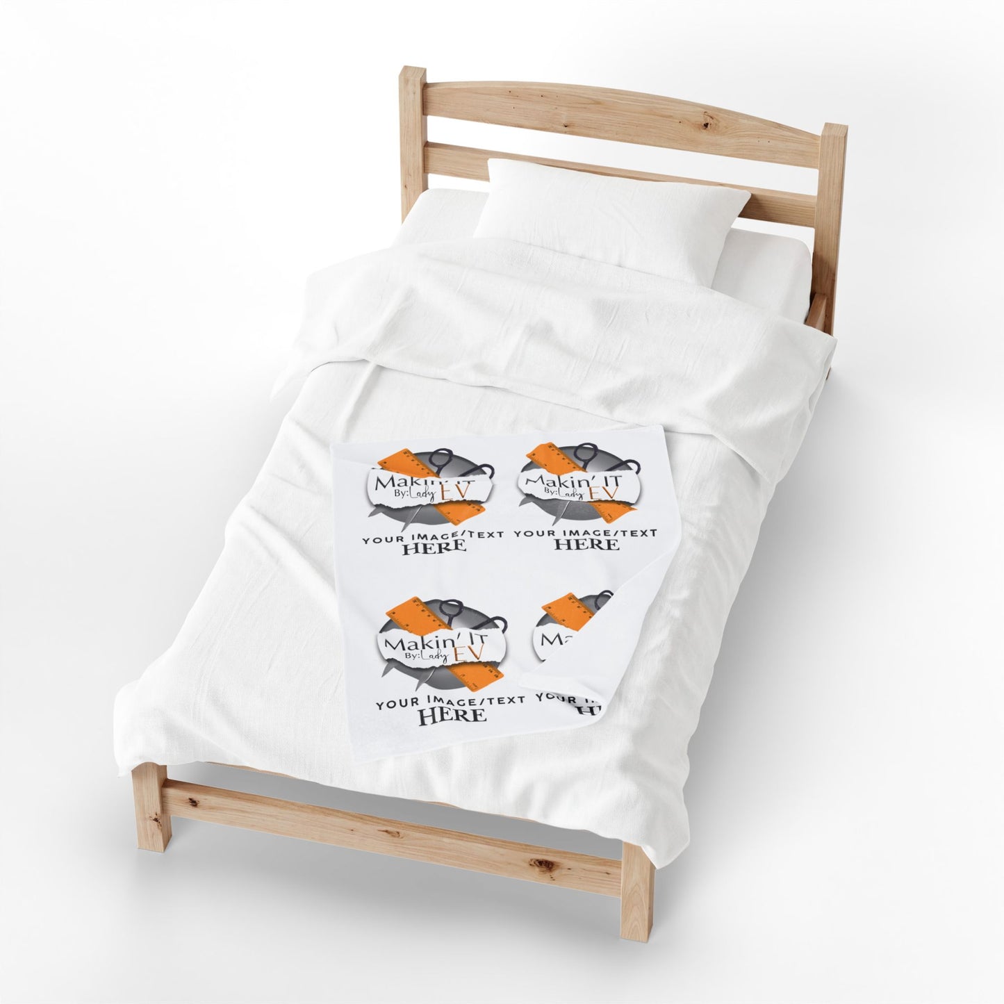 Custom Velveteen Plush Blanket – Personalized 4-Photo Throw