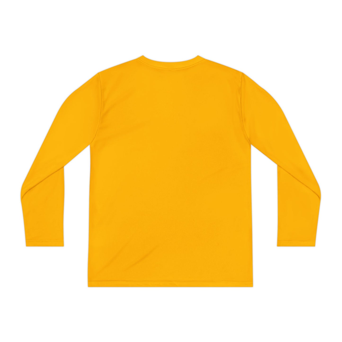 Back view of gold ghost beanie Halloween long sleeve shirt – Makin’ It By Lady Ev festive unisex tee.