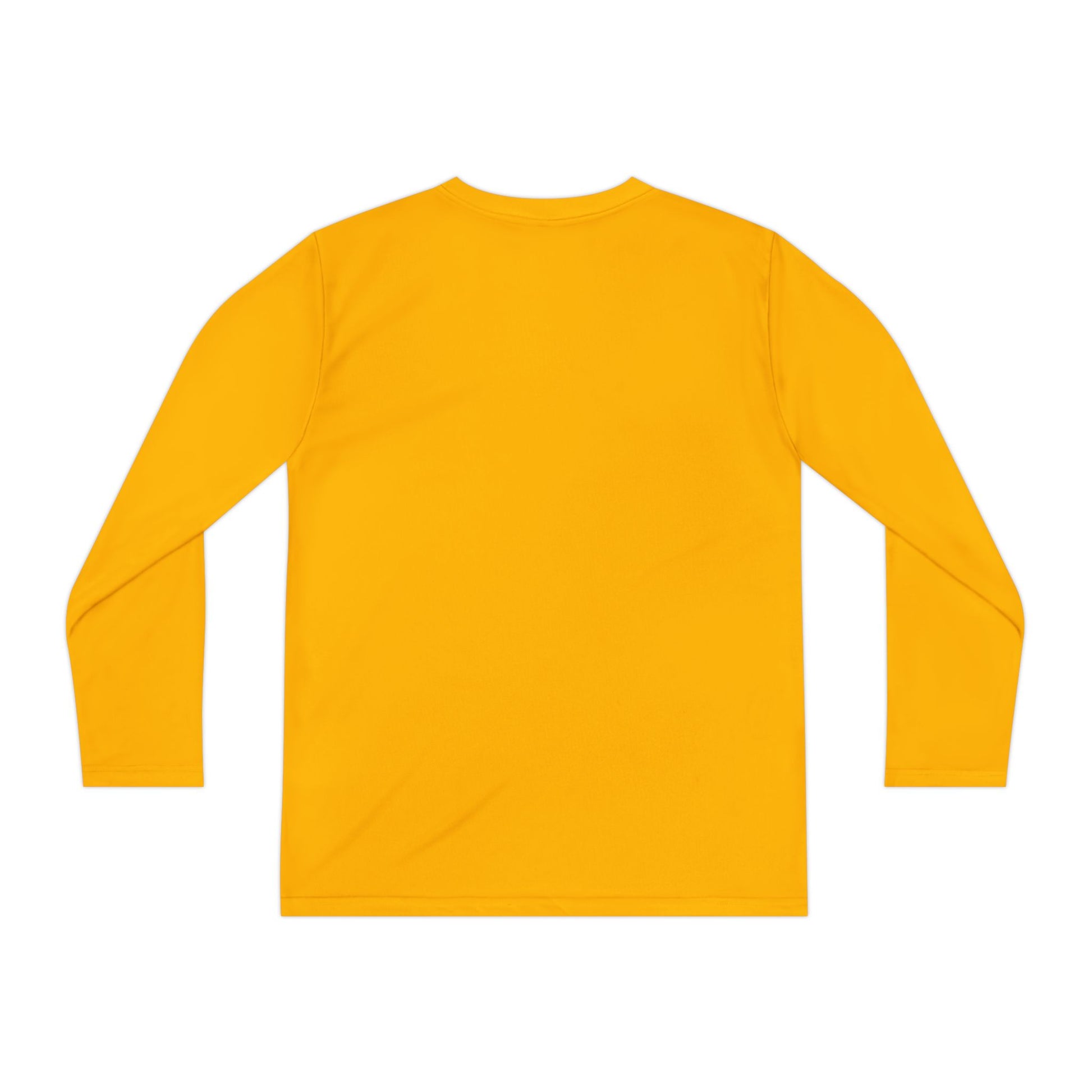 Back view of gold ghost beanie Halloween long sleeve shirt – Makin’ It By Lady Ev festive unisex tee.