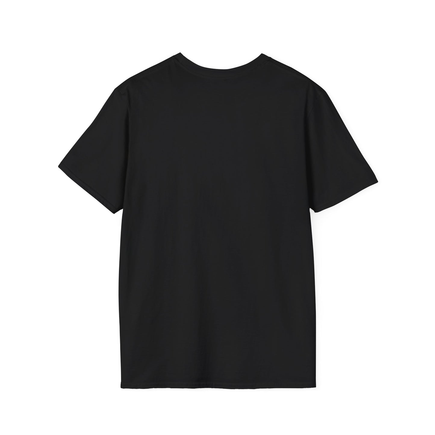 Back view of plain black unisex cotton t-shirt – Makin’ It By Lady Ev