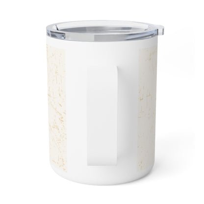 Fueled by Faith and Pumpkin Spice 15oz mug side view — durable white insulated coffee mug with handle and glossy finish.