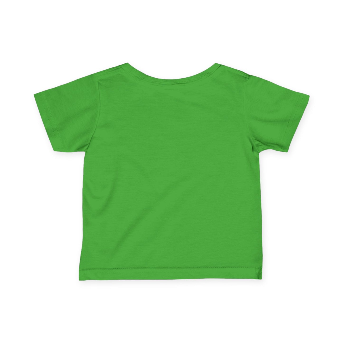 Back view of toddler short sleeve t-shirt in bright green