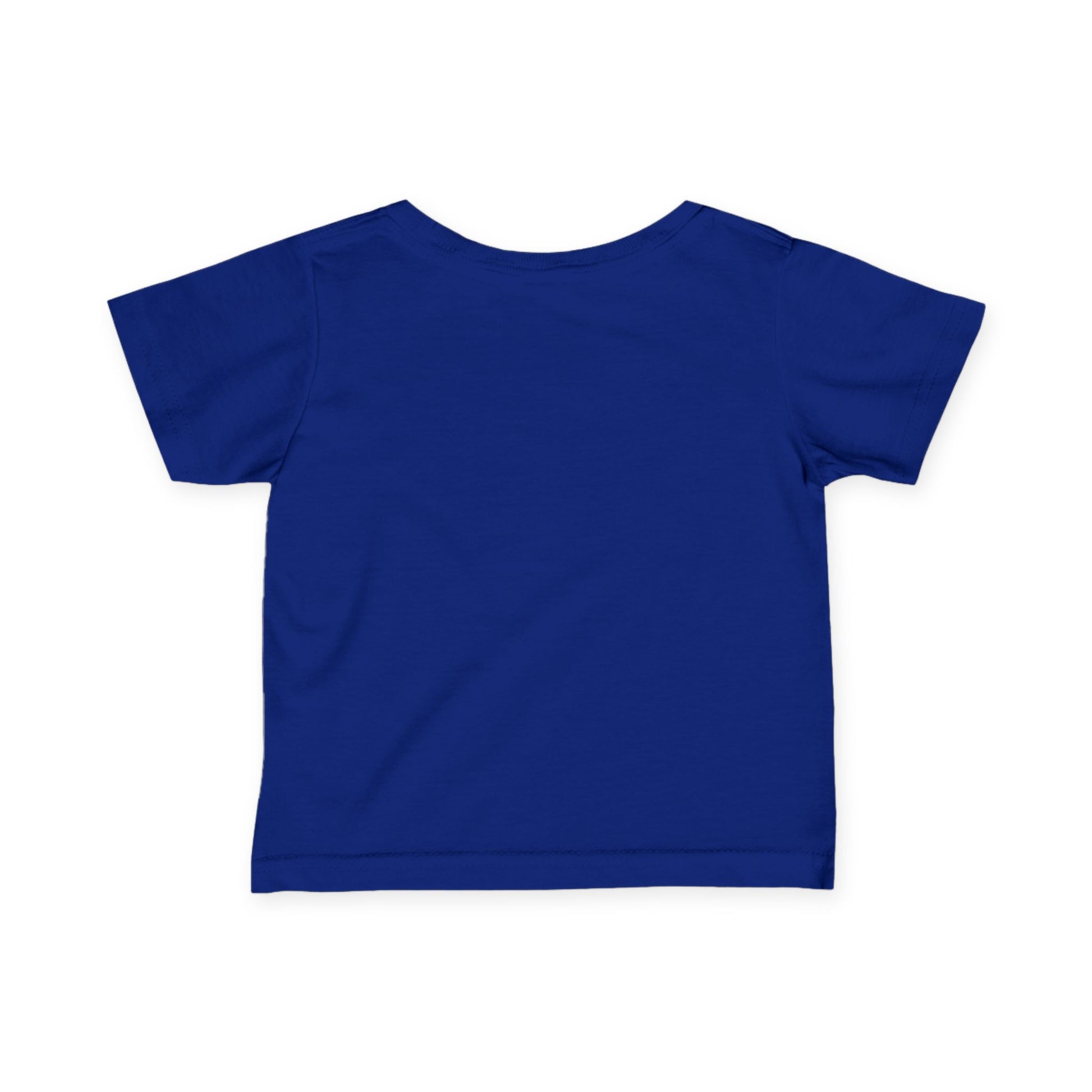 Royal blue toddler short sleeve t-shirt back view plain