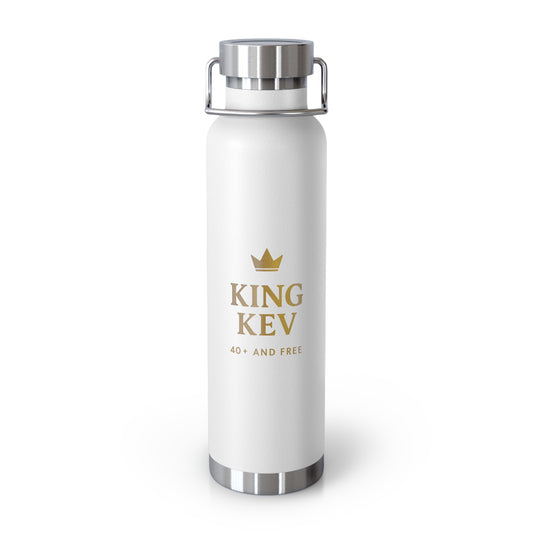 White King Kev 40+ and Free stainless steel water bottle with gold crown print