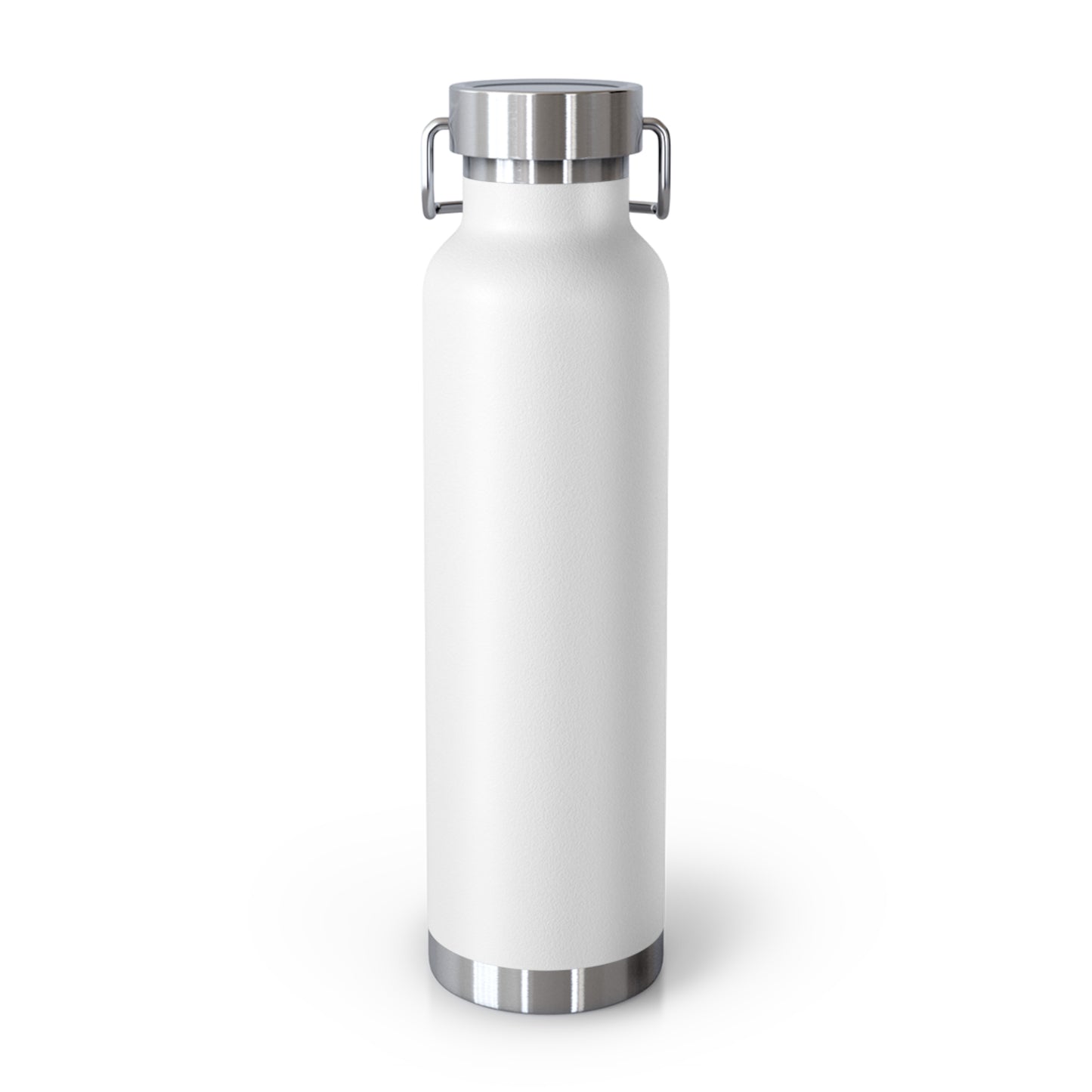 Back view of white stainless steel King Kev 40+ and Free water bottle