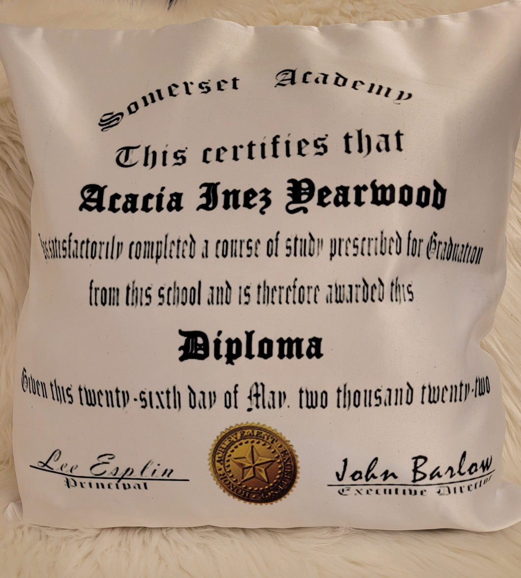 Diploma Pillow