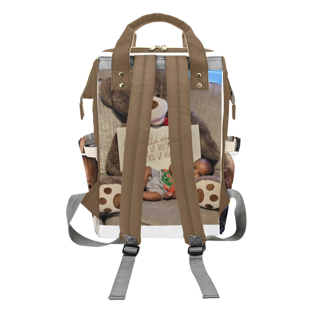 Custom Multi-Function Diaper Backpack – Personalized Photo Baby Bag for Mom & Dad