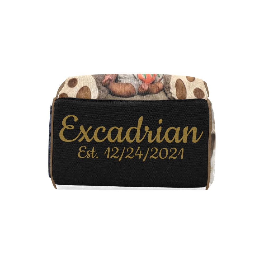 Custom Multi-Function Diaper Backpack – Personalized Photo Baby Bag for Mom & Dad