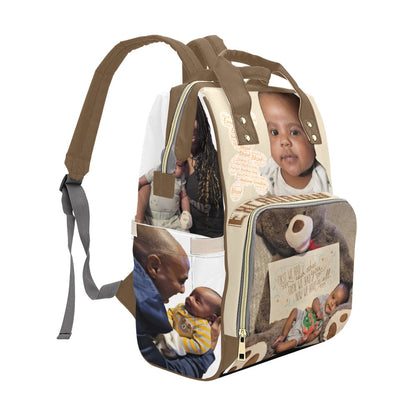 Custom Multi-Function Diaper Backpack – Personalized Photo Baby Bag for Mom & Dad