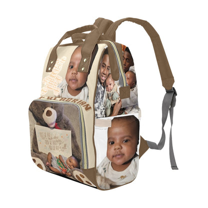Custom Multi-Function Diaper Backpack – Personalized Photo Baby Bag for Mom & Dad