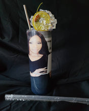 Load image into Gallery viewer, 20oz Skinny Tumbler with Custom Image &amp; Faux Topping
